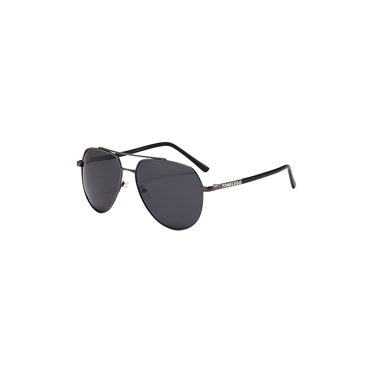 Aviator sunglasses with black lenses and frame 